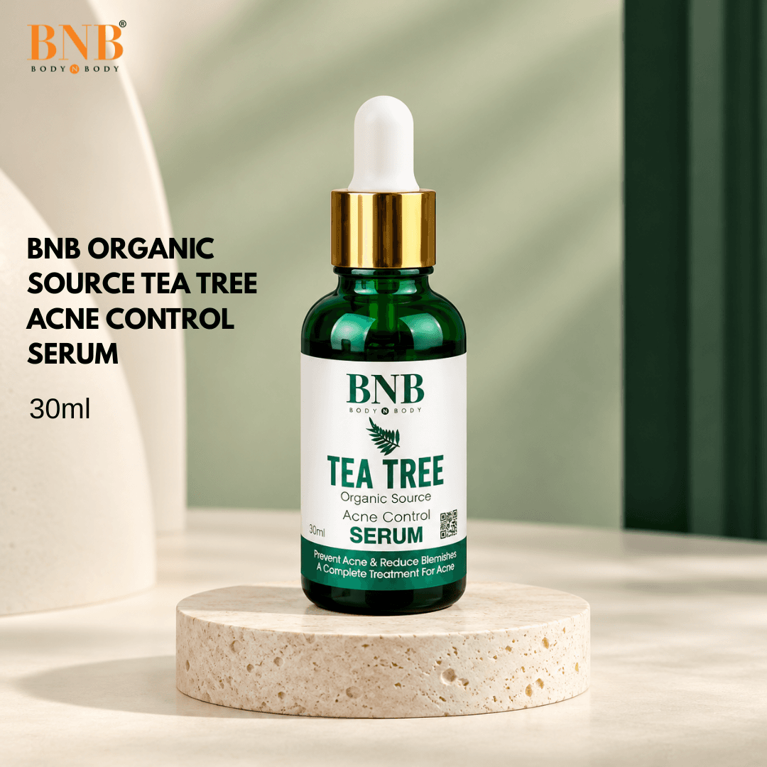 BNB Organic Source Tea Tree Acne Control Serum, Prevent Acne & Reduce Blemishes, 30ml