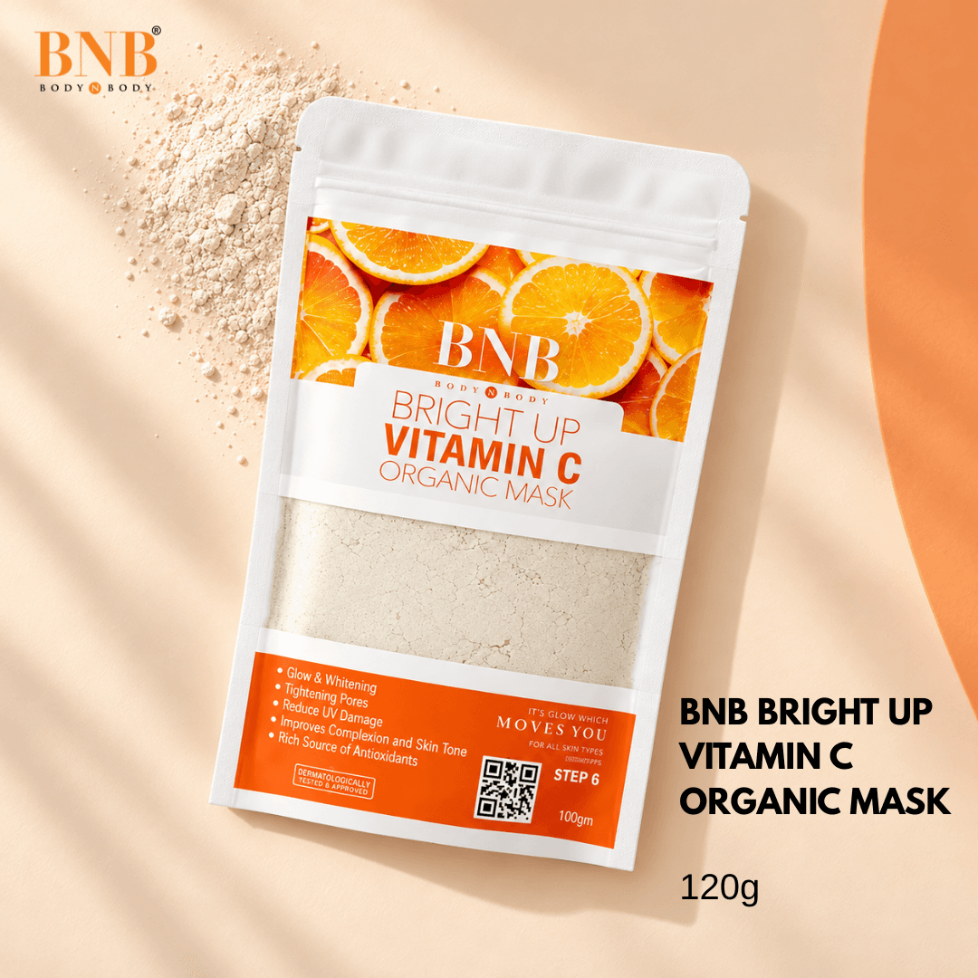 BNB Bright Up Vitamin C Organic Mask, Reduce UV Damage, Glow & Whitening, 120g