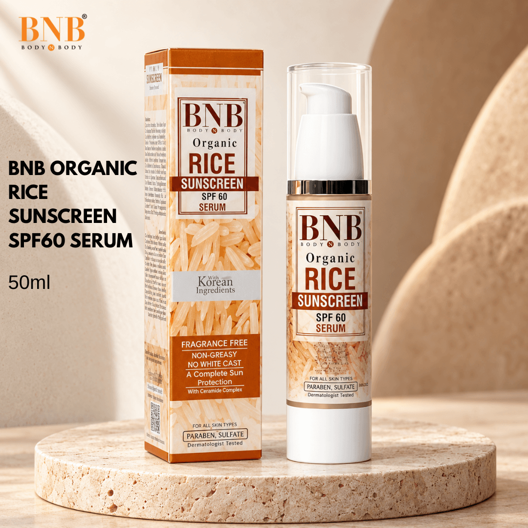 BNB Organic Rice Sunscreen SPF60 Serum, 50ml